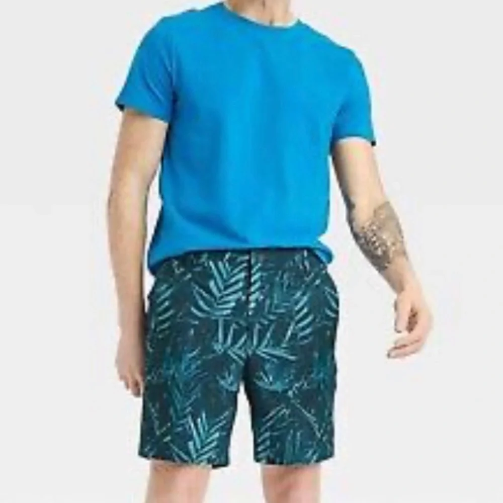 All In Motion Tropical Print UPF 50+ Hybrid Shorts